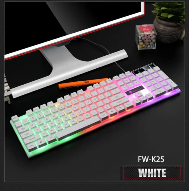 FIREWOLF Rainbow LED Gaming Keyboard