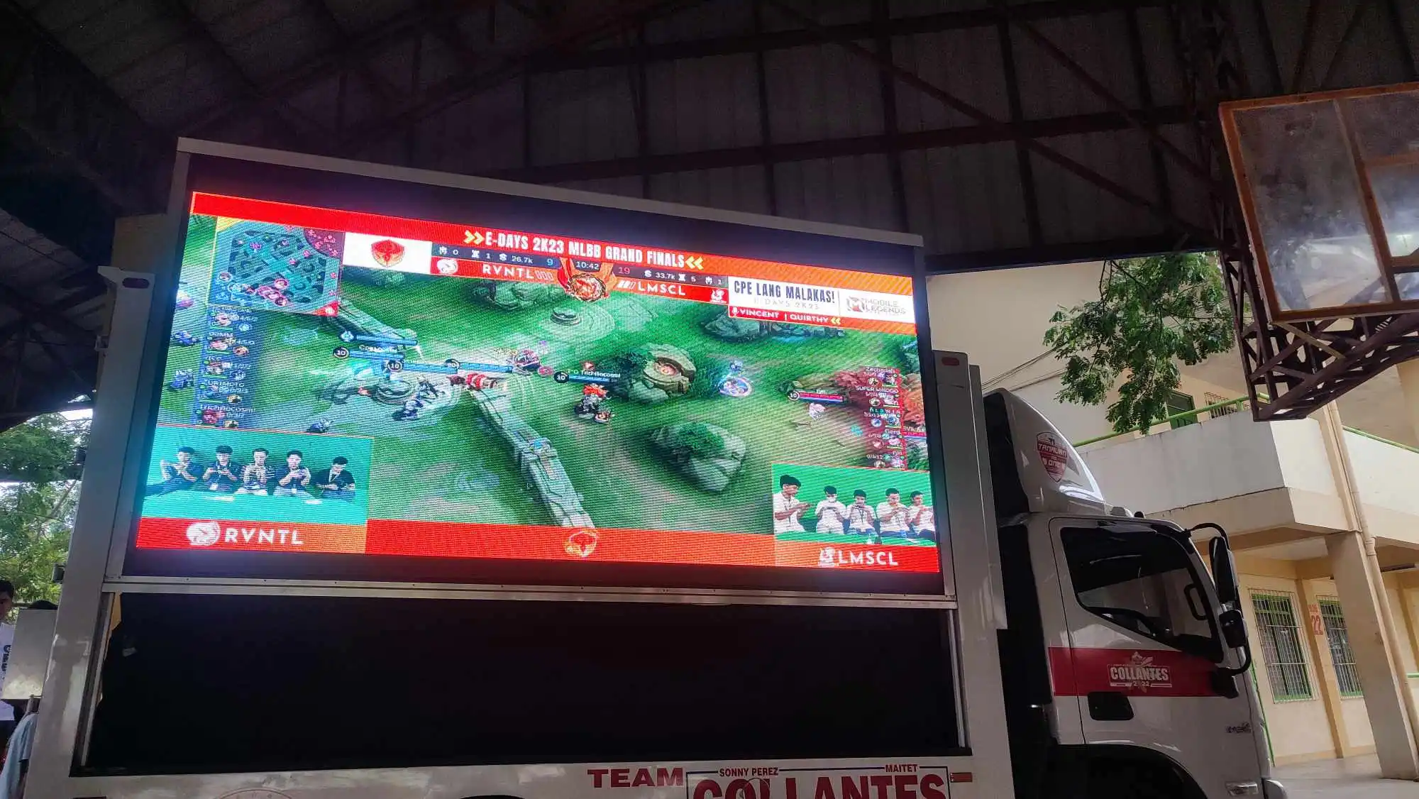 Setting up an LED truck for an event